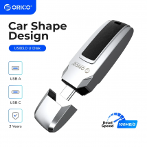 ORICO-unidad Flash USB 3,0, 100 MB/S, UFSD, Metal, cuero, tipo C, 256GB, 128GB, 64GB, 32GB, USB con forma de coche