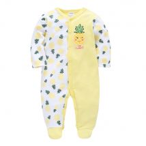 Kavkas Unisex Baby Strampler Ananas Druck 100 % Baumwolle Herbst Frühling Kleidung Volle Hülse O-ansatz Neugeborenen Overall