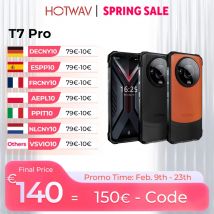 Telefono robusto HOTWAV T7 Pro 6.6 ''FHD + 2K 6GB RAM 256GB ROM Telefono cellulare 64MP Android 13 6280mAh Batteria cellulare ultra sottile