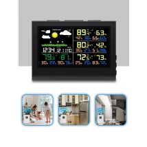 Smart Wireless Weather Station with 3 Sensors Large Color Display Indoor Outdoor Digital Thermometer Hygrometer for Home Office