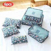 6PCS Reise Lagerung Tasche Set für Kleidung Ordentlich Organizer Kleiderschrank Koffer Beutel Reise Veranstalter Tasche Fall Schuhe Verpackung Cube tasche