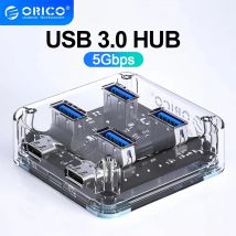 Orico transparent 4 Ports Erweiterung USB 3,0 Hub Docking station Hochgeschwindigkeits-USB-Splitter otg mit Micro-USB-Power-Schnitts telle