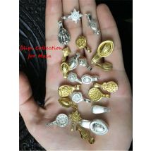 Tibetan Counter Clips for Prayer Malas Buddha Beads Golden and Silvertone Color BRO802