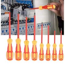 1pc 3/4/5/6MM Insulation Screwdriver Multi-Functional Power Tool With Cross-Shaped And Flat-Head Screwdriver Heads