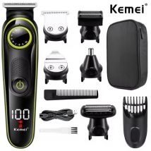 Hair Clipper Kemei KM-696 Multifunctional Trimmer for Men Electric Shaver for Men's Razor Nose 5 in 1 Professional Trimmer