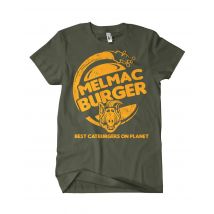 Melmac Burger T-Shirt Oliv orange Alf Gordon Shumway Spaß Kult 80er Jahre lange oder kurze Ärmel