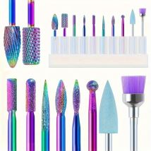 10Pcs Diamant Wolfram Nagel Bohrer Elektrische Maniküre Bohrer Für Maschine Fräser Nagel Grat Pediküre Zubehör Werkzeuge