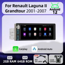 Wireless Carplay Autoradio 6.86 "1 Din Radio Android Car Multimedia per Renault Laguna II Grandtour 2001-2007 Unità principale stereo