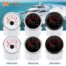 52mm Universal-Öldruck manometer 0-5bar 0-10bar psi Ölpresse mit Alarm LED rote Hintergrund beleuchtung für 12V 24V Auto Boot Marine
