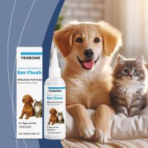 Detergente per orecchie per cani e gatti Allevia l'inconforto Rimuovi gli acari dell'orecchio Sporco per il controllo degli odori Sollievo dal prurito Prodotti per la pulizia dell'orecchio degli