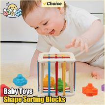 Bunte Form Sortierung Blöcke Spiel Baby Montessori Lernen Pädagogisches Spielzeug Für Kinder Baby Geburt Baby Bildung Geschenk