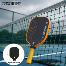 Pickleball Paddle Fibra di titanio Tessuto al carbonio Pressato a caldo Tipo di attacco integrato Racchetta professionale Nucleo a nido d'ape in PP da 16 mm!