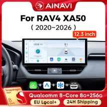 Ainavi 12.3 Pollici Per Toyota RAV4 2019 2020 2021 2023 2025 XA50 HDMI 2K Autoradio Carplay Wireless Android Auto 4G Auto Multimediale