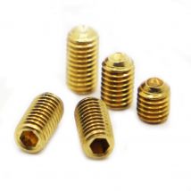2-10 pezzi M2 M2.5 M3 M4 M5 M6 M8 M10 Viti a esagono incassato in ottone con punta a tazza Bulloni per viti senza testa DIN916