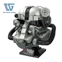1168PCS MOC Kreative Power Rüstung Helm Strahlung Helm Gas Maske Bausteine Modell Desktop Dekoration Puzzle Spielzeug Kinder Geschenk
