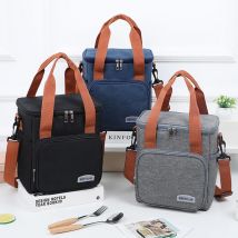 Große Kapazität Mittagessen Tasche Wärmedämmung Verdickte Wasserdichte Taschen Tragbare Mit Griff Umhängetasche Wasserdichte Oxford Tuch