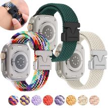 Geflochtene Solo-Loop für Apple Watch-Armbänder 44 mm 40 mm 45 mm 49 mm 41 mm 46 mm 42 mm Armband iWatch-Serie Ultra 2 10 9 SE 8 7 6 5 Band