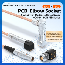 EPG EXG Ellenbogen 90 ° PCB Buchse Printed Circuit 00B 0B 1B 2 3 4 5 6 7 8 9 10 Pin Push-Pull-Rast Stecker Kompatibel LEMO