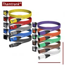 XLR-Festmontage-Kabeladapter, 3-poliger XLR-F/M-Stecker auf D-Typ, 3-polig, XLR-Stecker/Buchse, Mikrofonbuchse für Bühnenbeleuchtungsmischer