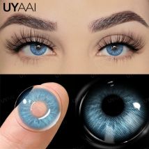 UYAAI NEW Color Contact Lenses for Eyes Green Beauty Lenses 1 Pair Blue Eye Color Lens y2k Korean Style Colorcon Gray Pupils