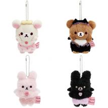 Kawaii Halloween Little Rilakkuma Plüschpuppe Schlüsselanhänger Teufel Relaxe Bär Schwester Engel Rosa Hase Korilakkuma Bär Taschenanhänger