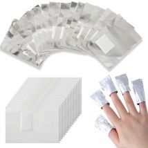 100 szt. Torba folia aluminiowa Nail Art Soak Off polski środek do usuwania paznokci okłady ręcznik żel do usuwania narzędzie do Manicure