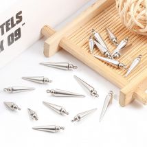 Stainless Steel Charm Tapered Necklace Pendant For Handcrafts Women Earring Jewelry Makings  Materials Supplies DIY Accessories