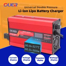 67,2 V 4 A Lithium-Batterie-Ladegerät 16S 59,2 V 60 V Li-Ionen-Akku-Schnellladegerät mit Lüfter und Aluminiumgehäuse OLED-Display