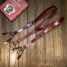 2.4*120cm Herren Leder Hosenträger verstellbare Hosenträger Mann für Hosen Hosen Leder haken verstellbare Riemen Hosenträger Gurt gürtel