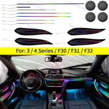 Auto-LED-Umgebungslicht für BMW 3/4 Serie 3GT F30 F31 F32 F34 App-Steuerung 256 Farben Symphonie Atmosphärenlampe beleuchteter Streifen