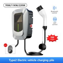 Caricatore EV domestico Tipo 2 7KW 11KW 22KW Cavo da 5 metri WIFI Bluetooth APP Stazione di ricarica per BYD Per Tesla Per BMW Per Benz