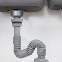 Kitchen Sink Drain Pipe Expandable Connecting Hose Suitable 32/45/56mm Interface Wash Basin Sewer Drainer Bathroom Accessories