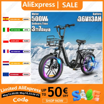 SAMEBIKE E-bike 500W Potente Motore 36V13AH Batteria Bici Elettrica Pieghevole In Lega di Alluminio