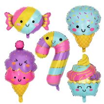 5/1Pcs Eis Süßigkeiten Kuchen Dessert Cartoon Folie Ballons Mädchen Sommer Geburtstag Party Candy Bar Dekorationen Kinder Spielzeug hochzeit