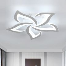 Plafoniere a LED con design a petalo, 60W 6750LM, Luce Bianca Fredda 6500K, Illuminazione Moderna per Soggiorno