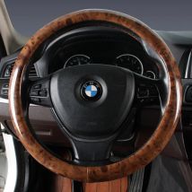 Pfirsich Holzmaserung Auto Lenkradbezug Holz Leder Lenkrad Griff Griff Fall Eine Abdeckung für Lenkradschutz