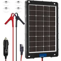 20W 12V Solar Panel Kit with Upgraded Controller for Car /RV /Motorcycle/  Marine Applications
