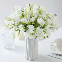 5/10 Stück künstliche Blumen Canterbury Bells Weihnachten Home Zimmer Vase Tischdekoration Outdoor Garten Bonsai Festival Hochzeit Geschenkbox