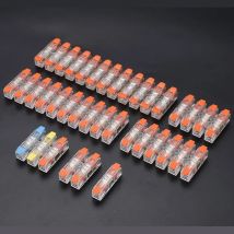 Morsettiera a pressione rapida per cablaggio, connettore elettrico compatto da 2-12 pin con fissaggio a vite, tipo push-in