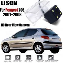 Rückfahrkamera für Peugeot 206 2001 ~ 2008 CCD Nachtsicht RCA / LED-Kennzeichenkamera / Rückfahrkamera