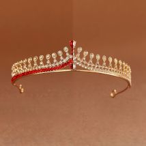 Itacazzo Kopfbedeckung voller süßer Damen-Anzieh-Tiara im romantischen Stil, geeignet für die Hochzeitsfeier