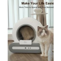 DOEL 65L Self-Cleaning Cat Litter Box App Control, ONLY Supports 2.4G WiFi w/Litter Mat&Trash Bags, Fit for Tofu & Mixed Litter