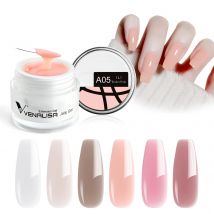 VENALISA Gel Gelatina 50ml Collezione Nude Rosa Non Bruciare Gel Duro Soak Off UV LED Estensione Morbida Costruttore Gel per Unghie Manicure