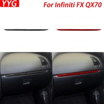Für Infiniti FX 2009-2013 QX70 2014-2022 Auto Zubehör Carbon Faser Copilot Dashboard Streifen Trim Innen Aufkleber änderung