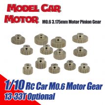 M0.6 3.175mm 7075 Ingranaggio motore in lega di alluminio 13T 14T 17T 19T 20T 22T 26T 28T 30T 33T Pignone in metallo 1/10 RC Parti di automobili