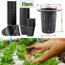 25PCS Hydrokultur Topf Net Tasse Hydrokultur Soilless Mesh Net Korb Pflanze Veg Wachsen Kindergarten Tasse Topf Garten Pflanzen Korb