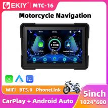 EKIY 5.0 pollici Wireless CarPlay Moto Cruscotto digitale portatile per moto Navigazione GPS Schermo di visualizzazione Monitor Android Auto
