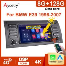 Autoradio Wireless Carplay Android 15 per BMW Serie 5 E39 X5 E53 M5 1995-2007 2 DIN con GPS e Lettore Multimediale