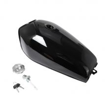 Schwarzes motorrad universal 9l gastank cafe racer vintage kraftstoff tank mit deckel schalter für honda cg125 cg125s cg250
