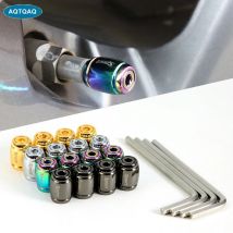 AQTQAQ 1Set Zinklegierung Anti-Diebstahl Sport Auto Reifen Ventilkappen Rad Reifen Trye Stem Luftkappe Luftdichte Abdeckungen für Auto-Styling